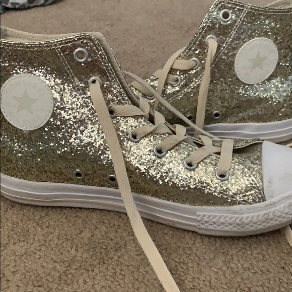sparkly gold converse